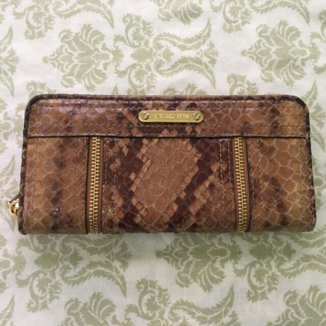 mk snakeskin wallet