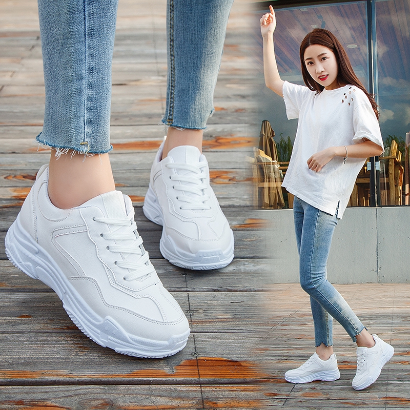 ladies white sports shoes