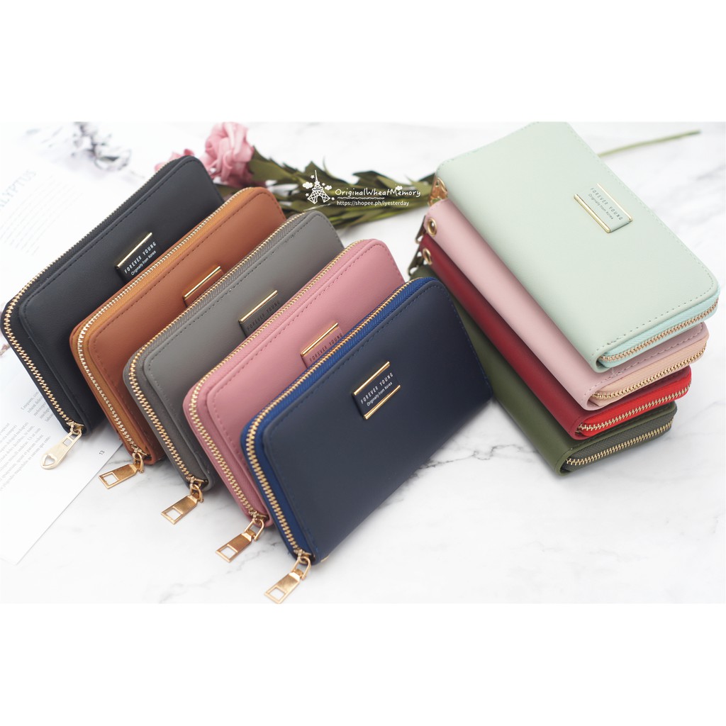 Forever Young Ladies Long Leather Wallet Shopee Philippines