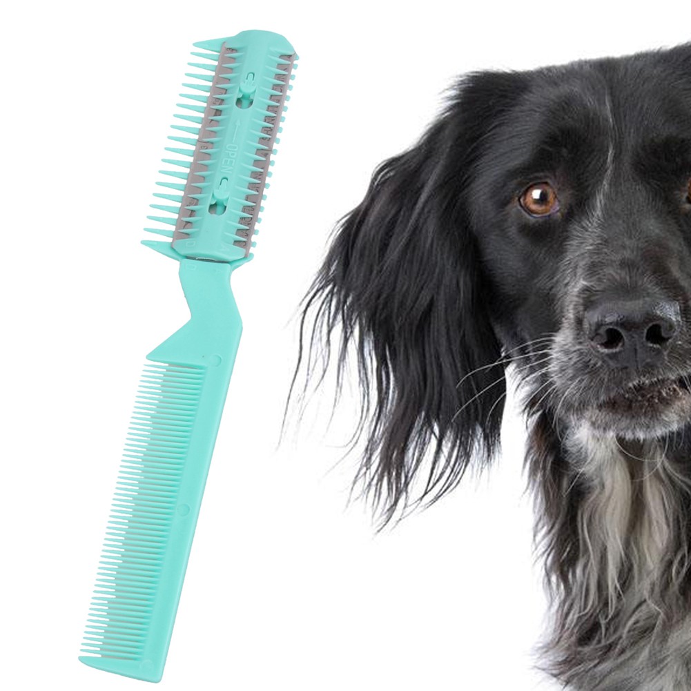 comb with razor for cutting dog hair