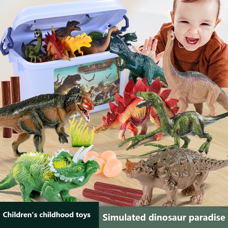 Dinosaur toy Tyrannosaurus Rex soft rubber simulation animal model set ...