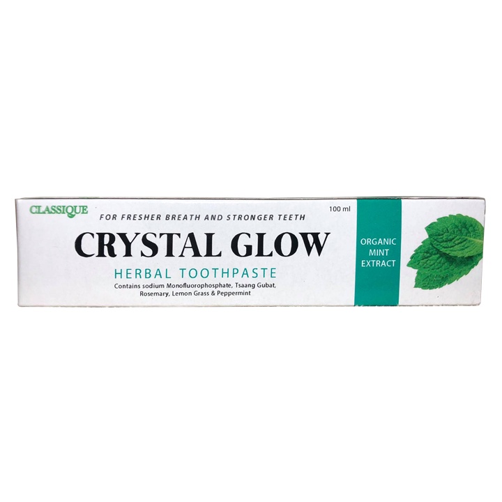 Classique Herbs Crystal Glow Toothpaste Organic Anti Bacterial Herbal Toothpaste
