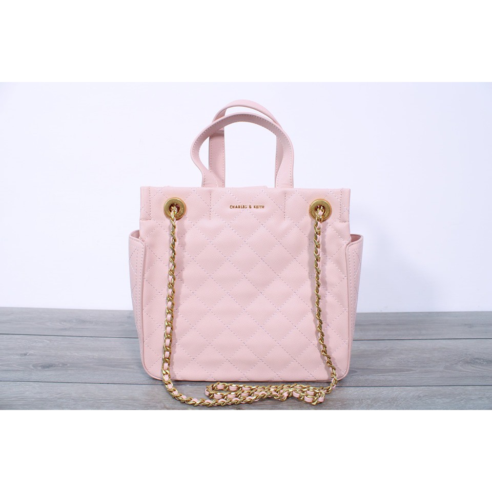 pink quilted bag