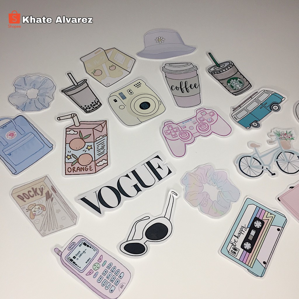 20 Pcs Aesthetic Sticker Shopee Philippines 