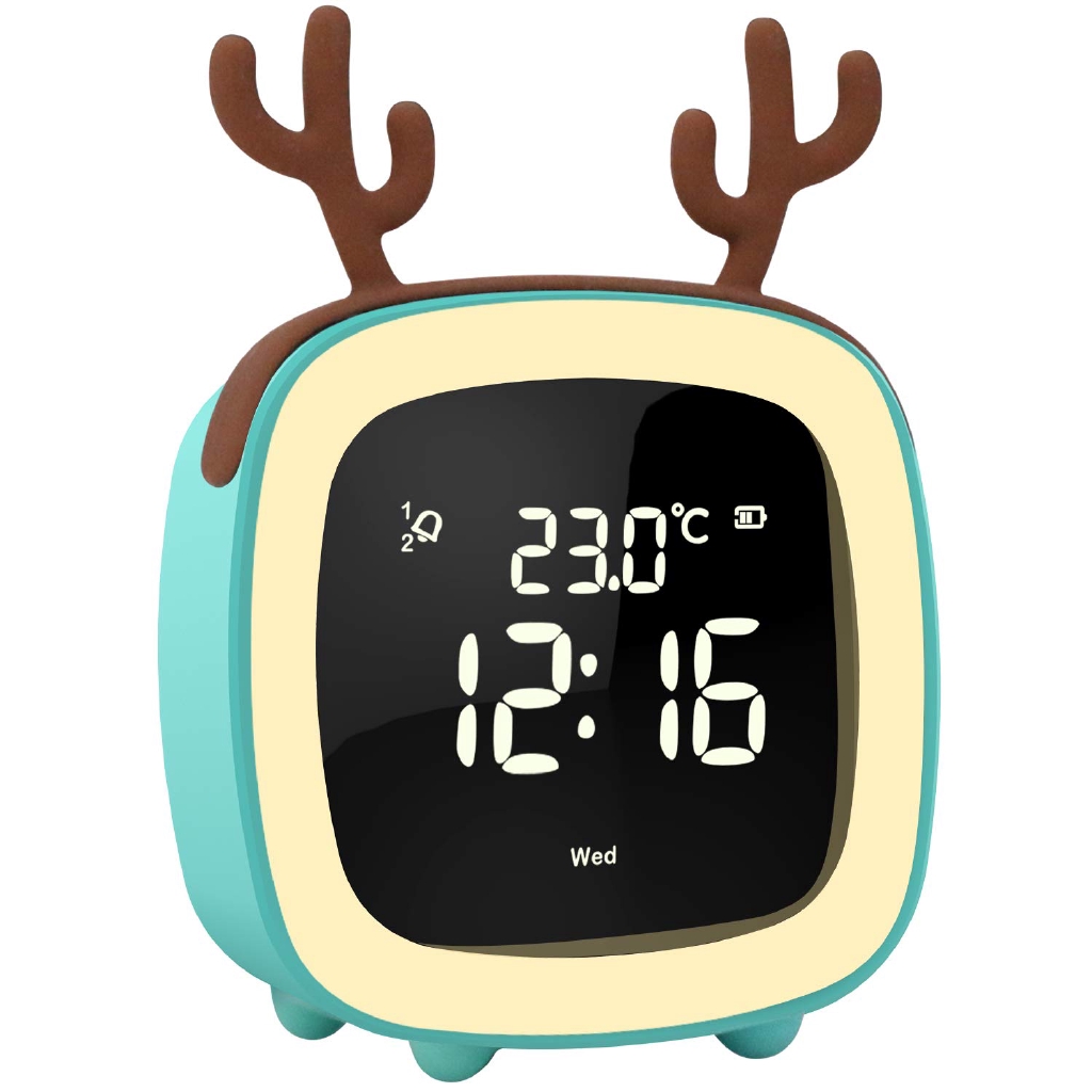 Cute Digital Alarm Clock for Kids Women Toddler Night ...