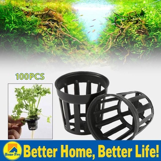 100PCS/Set Aquatic planting basket Aquarium Plastic Pot Water Grass Cultivating Aquarium Accessories