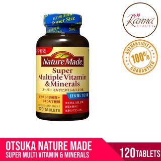 Otsuka Nature Made Super Multi Vitamin & Mineral 120 Tablets Japan