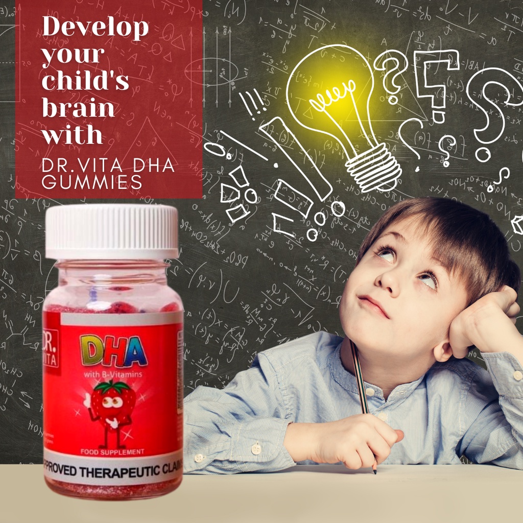 Dr. Vita VIT C DHA Gummies For Kids (30 gummies) | Shopee Philippines