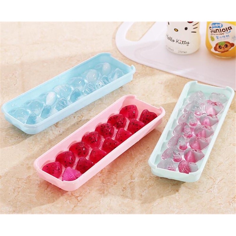 Plastic Ice Cube Mold with Cover Round Refrigerator Spherical Ice Box