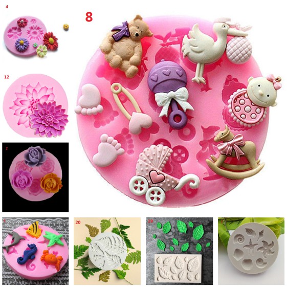 Ocean Biological Conch Sea Shells Chocolate Cake Silicone Mold Kitchen ToolA!