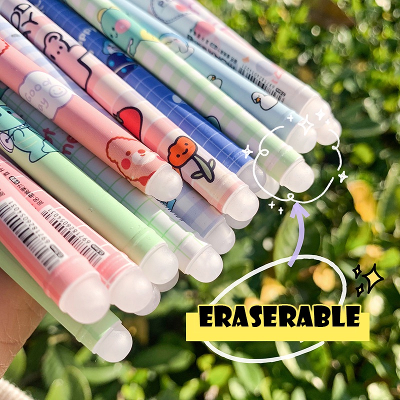 Erasable Pen Erasable Ballpen Gel Pen Refill 0.5mm Blue Ink Black