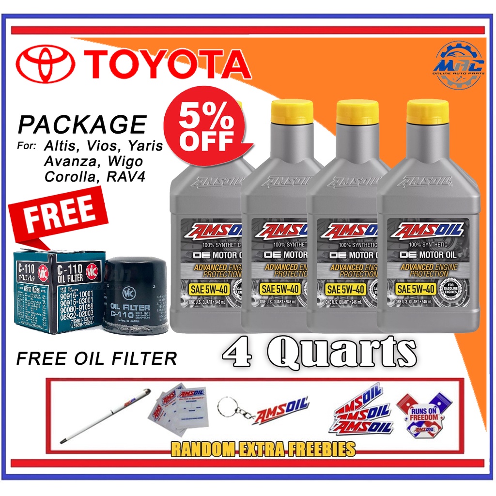 AMSOIL OE Motor Oil 5W40 Fully Synthetic GASOLINE ENGINE oil 4 Quarts