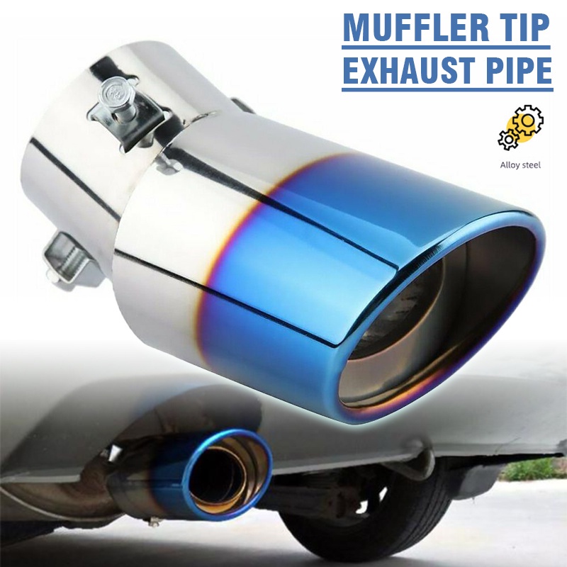 [In Stock]Car Exhaust Muffler Tip Chrome Trim Modified Rear Tail Throat ...