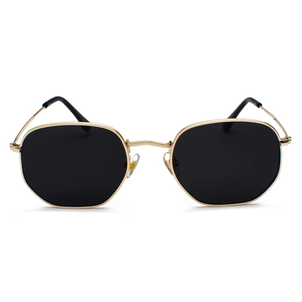 Kachawoo Small Oval Retro Sunglasses Men Gold Metal Frame On 