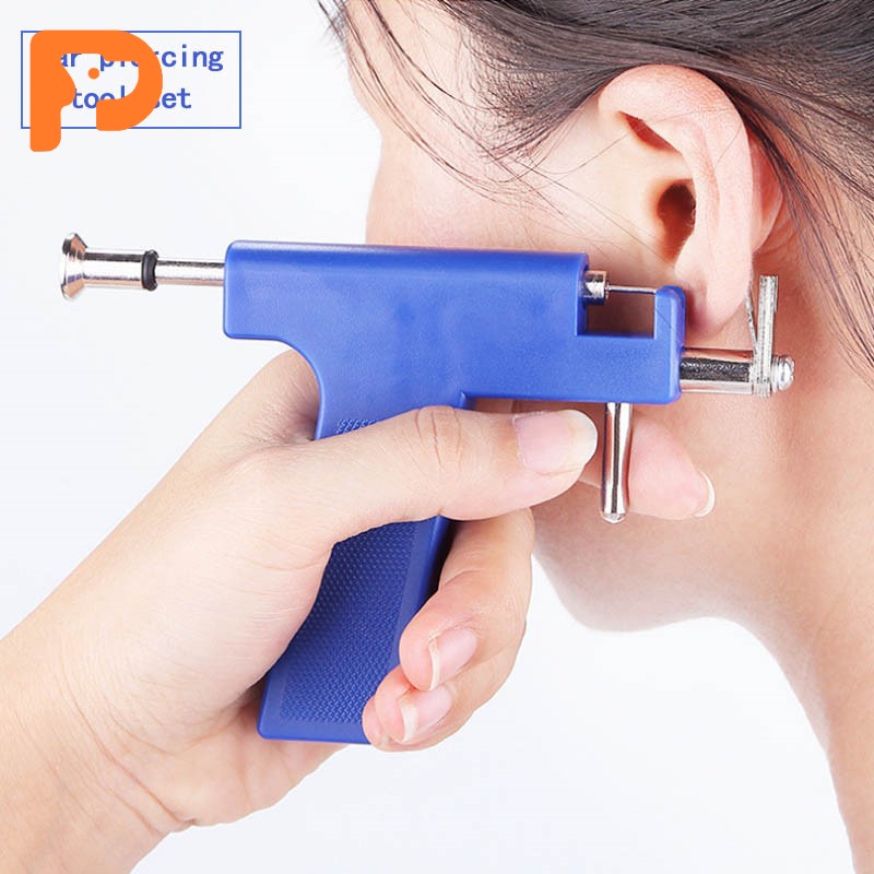 Ear Piercing tool Kit Ear Pierce Gun Set Safety Ear Nose Navel Body Piercing tool with Earrings ...