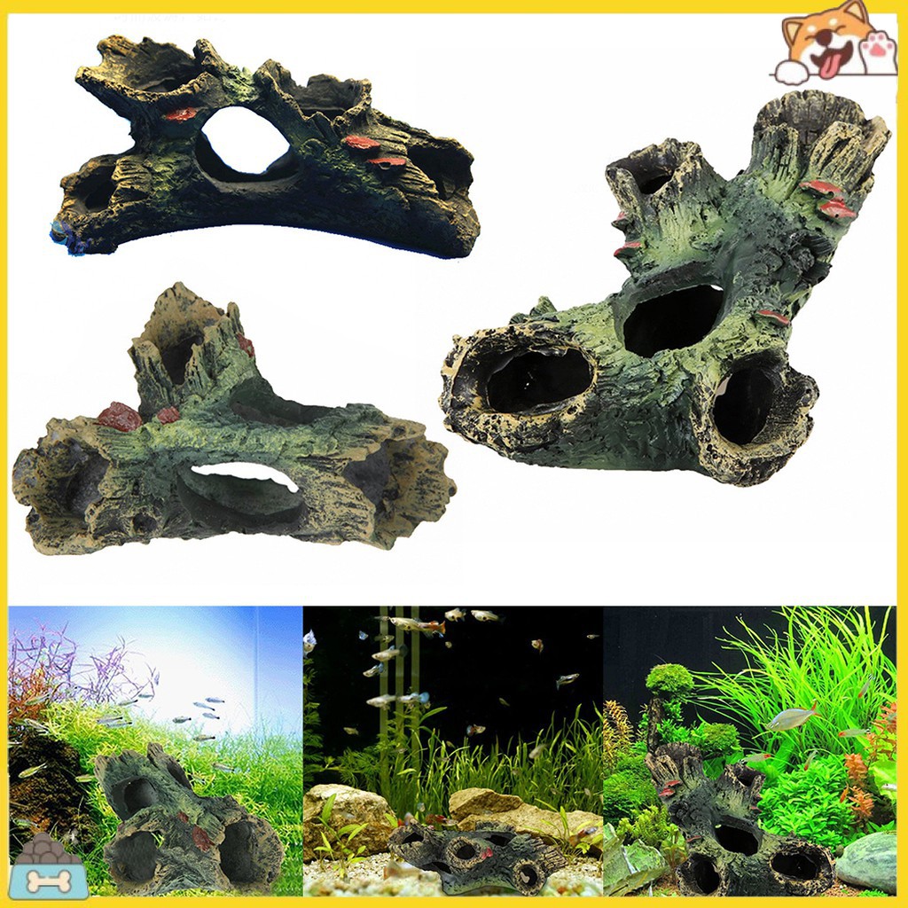 Artificial wooden caves with authentic design used to decorate