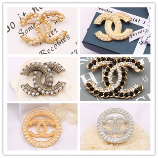 2021 new Korean diamond inlaid exquisite elegant atmosphere Brooch letter C fashion versatile Party Gift pin for women