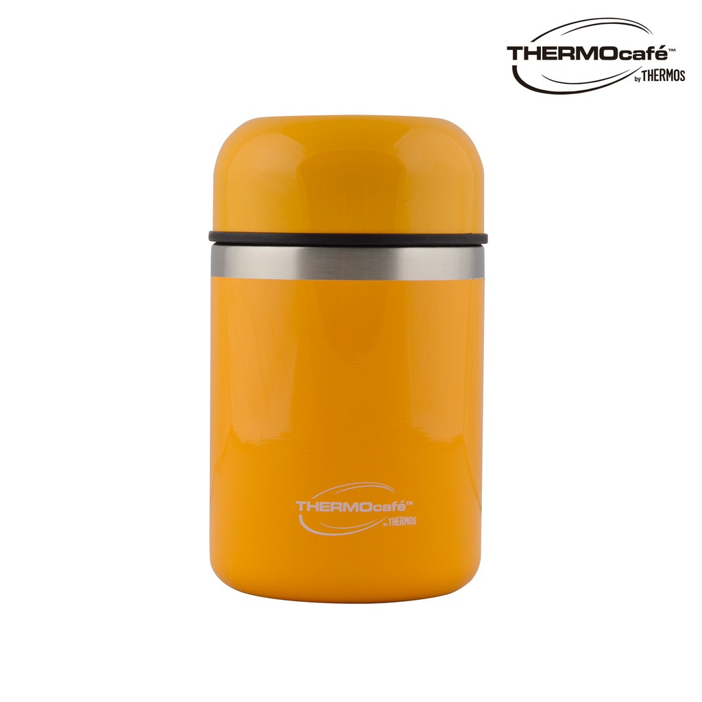 Thermos Thermocafe Kutie300 Food Jar with Folden Spoon Yellow 300ml