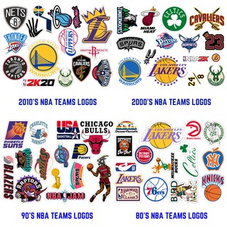 2000's NBA Teams Logos Vinyl Sticker Pack (Basketball Stickers for ...