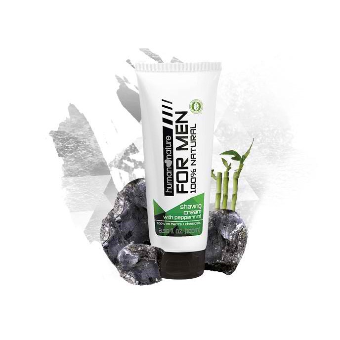 HUMAN NATURE Natural Shaving Cream with Peppermint for Men 100ml