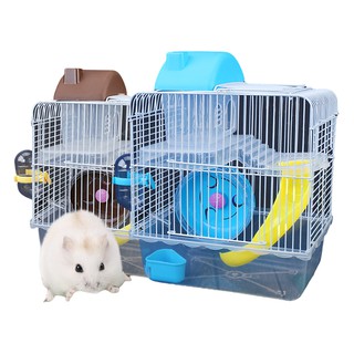 【COD】Double Layers Hamster House Crystal Hamster Castle Luxury Hamster Cage Large Space Pet House #7