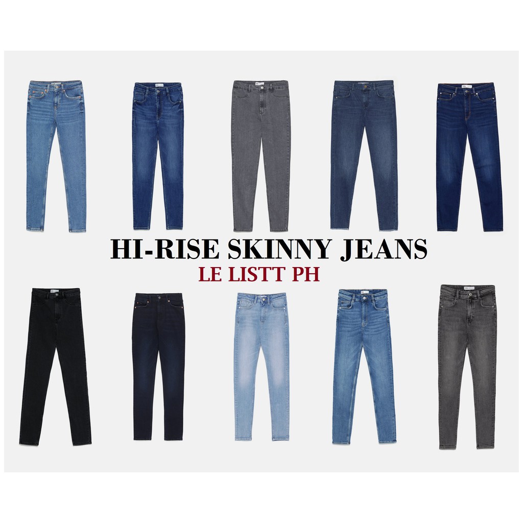 zara high rise skinny jeans