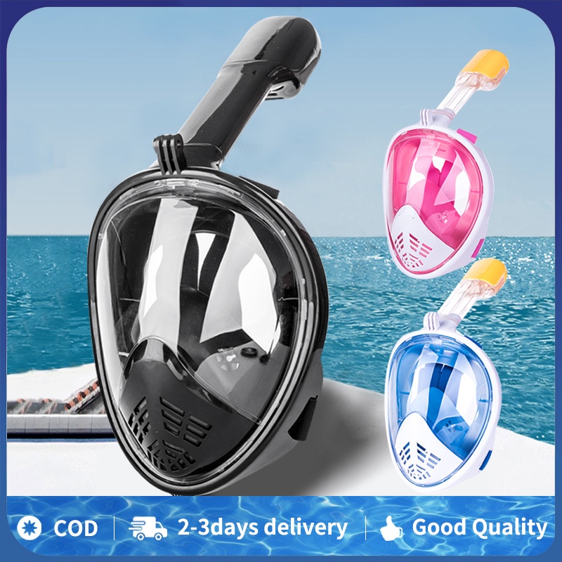 Snorkeling Mask Full Face Snorkeling Goggles Diving Mask Set Scuba ...