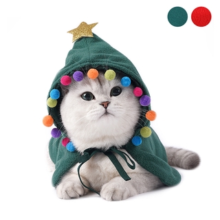 Fun Christmas Cat Clothes Cosplay Cape Warm Puppy Role Play Fancy Dressing Up Costume Photo Props Pet Products Pet Cloak