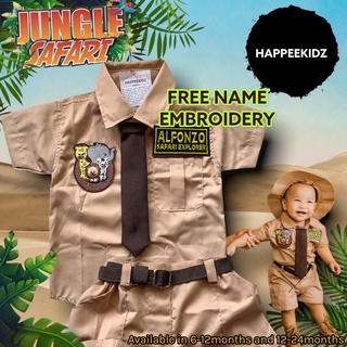 SAFARI JUNGLE ANIMALS / ZOOKEEPER COSTUME FOR KIDS / ONE POCKET ONLY
