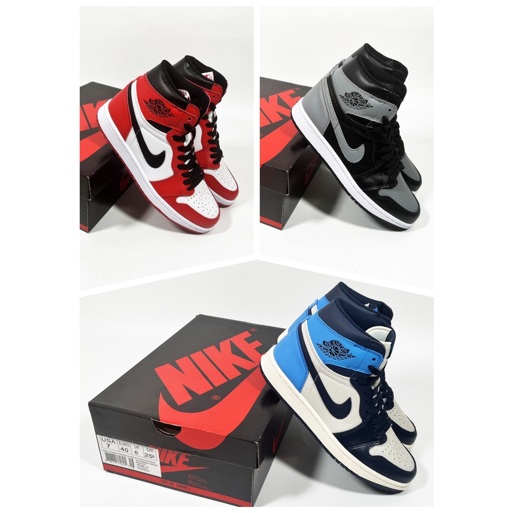 Air Jordan 1 High Cut Basketball Shoes for Men Women Sneakers " Chicago " Shadow Grey"Obsidian