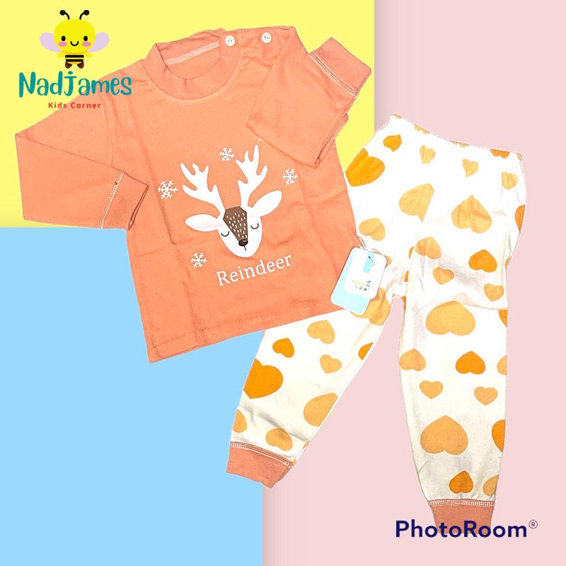 Imported Children's Long sleeve kids Pajama terno Cloth for baby 1-7 years old Pure Cotton #JY2207-C