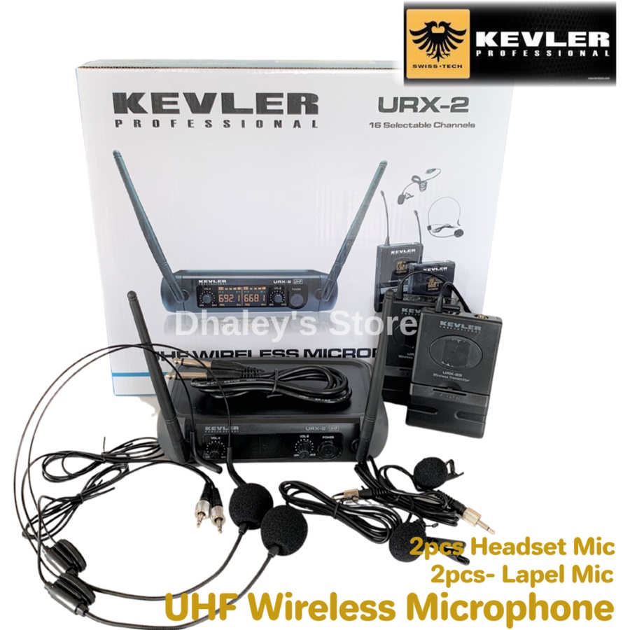 Original Kevler URX2 / URX2B Lapel and Headset UHF Wireless