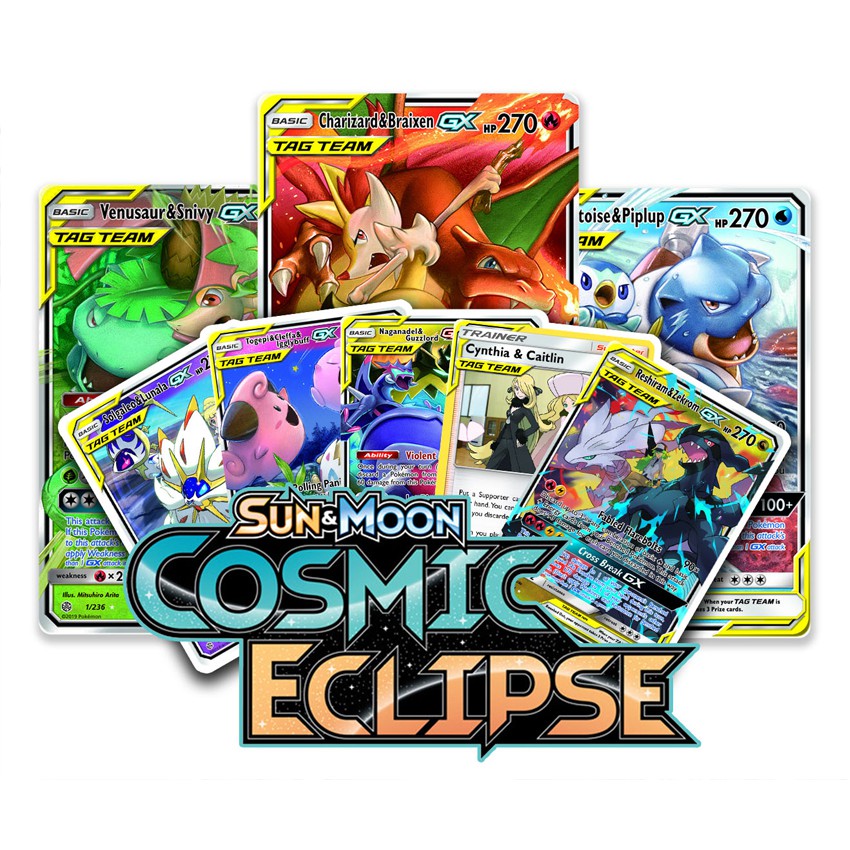 36 Booster Pack Cosmic Eclipse Pokemon Cards Sun Moon Sealed Box English Collectible Card Games Toys Hobbies