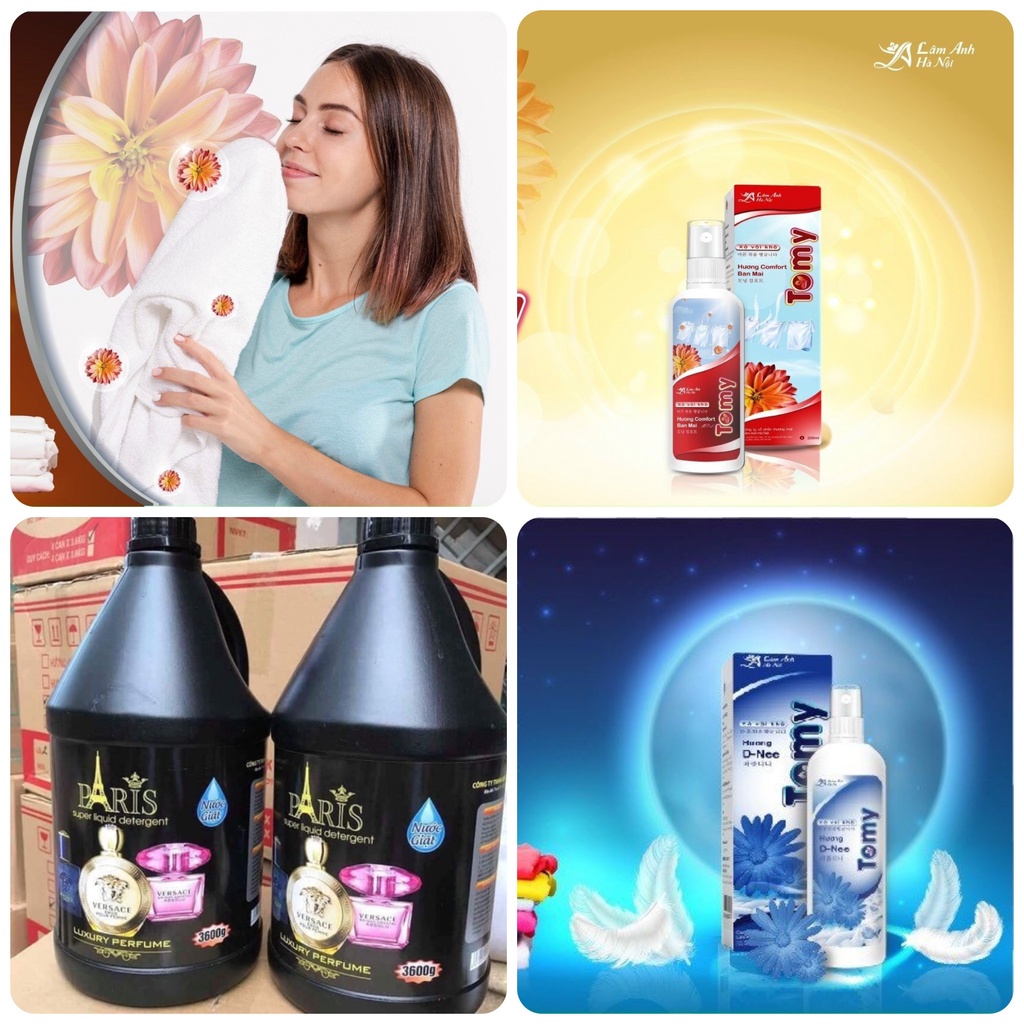 Combo paris Laundry Detergent And tomy Dry Fabric Softener Combo 250ml