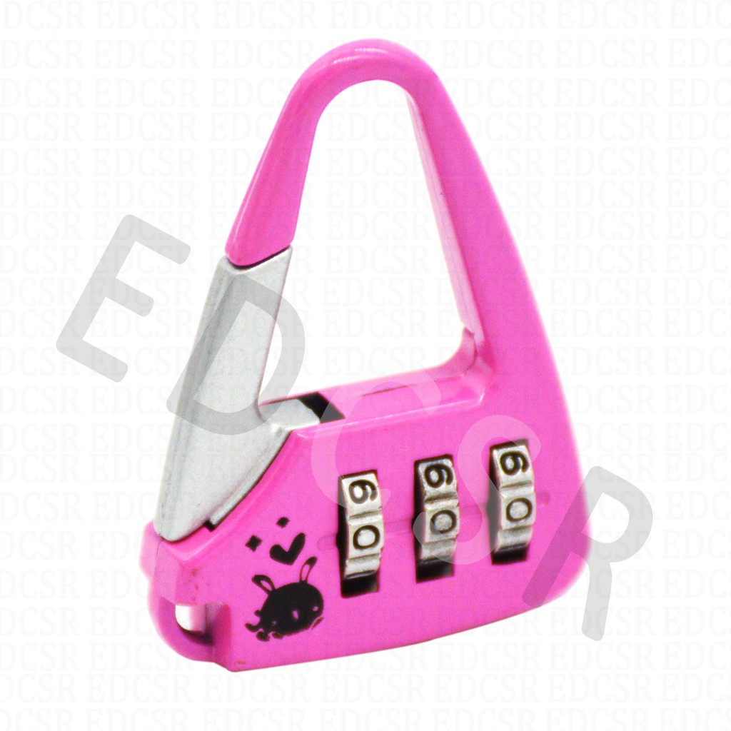 pink combination padlock