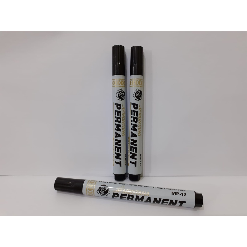 Montana Black Permanent Markers MP12 Permanent Marker (Unit Price