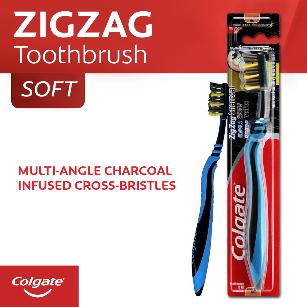 Colgate Zigzag Charcoal Soft Toothbrush Shopee Philippines