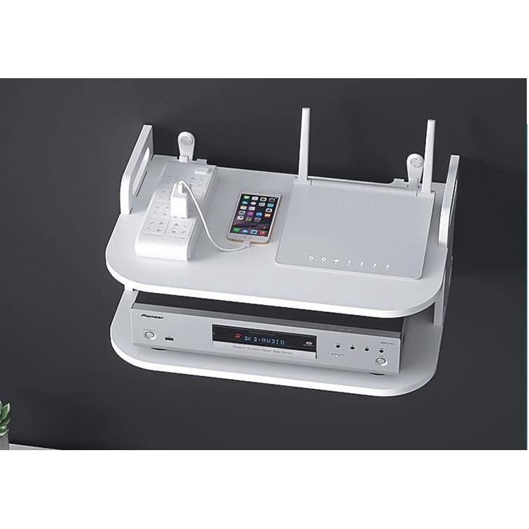 living room TV wall settop box rack router storage box wall wifi rack