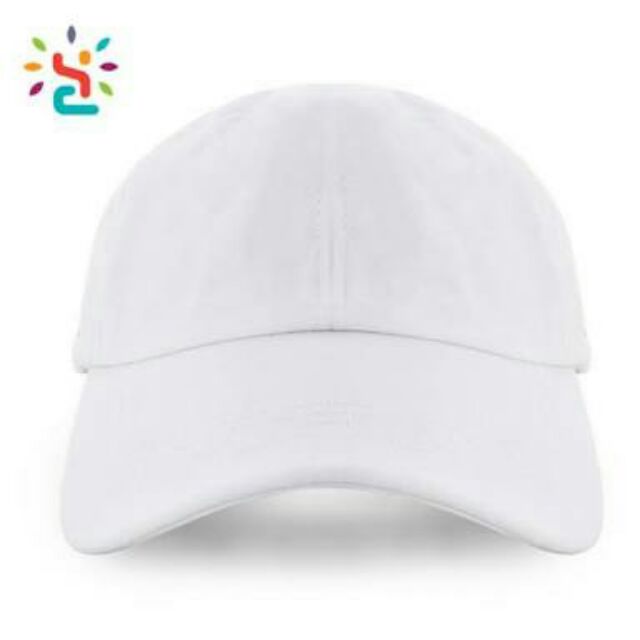 plain white baseball cap