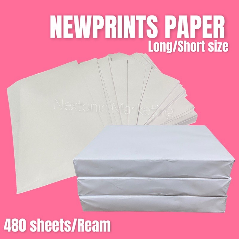 Newsprint Paper 480 sheets(1 Ream) Short / Legal Size Shopee Philippines