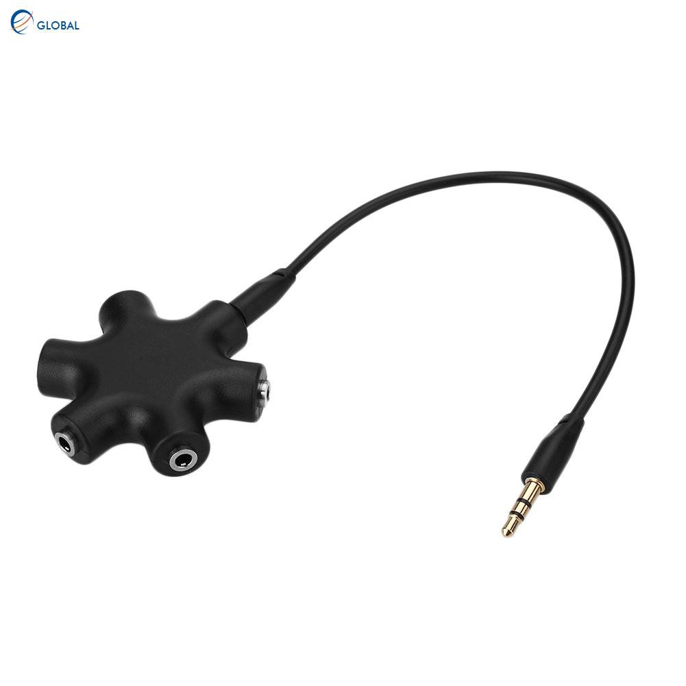 3 5mm Jack 6 Way Multi Port Aux Headphone Splitter Audio Cab Shopee Philippines