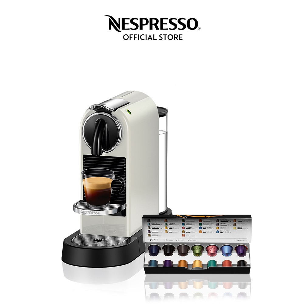 Nespresso® CitiZ Coffee Maker White with Complimentary Coffee