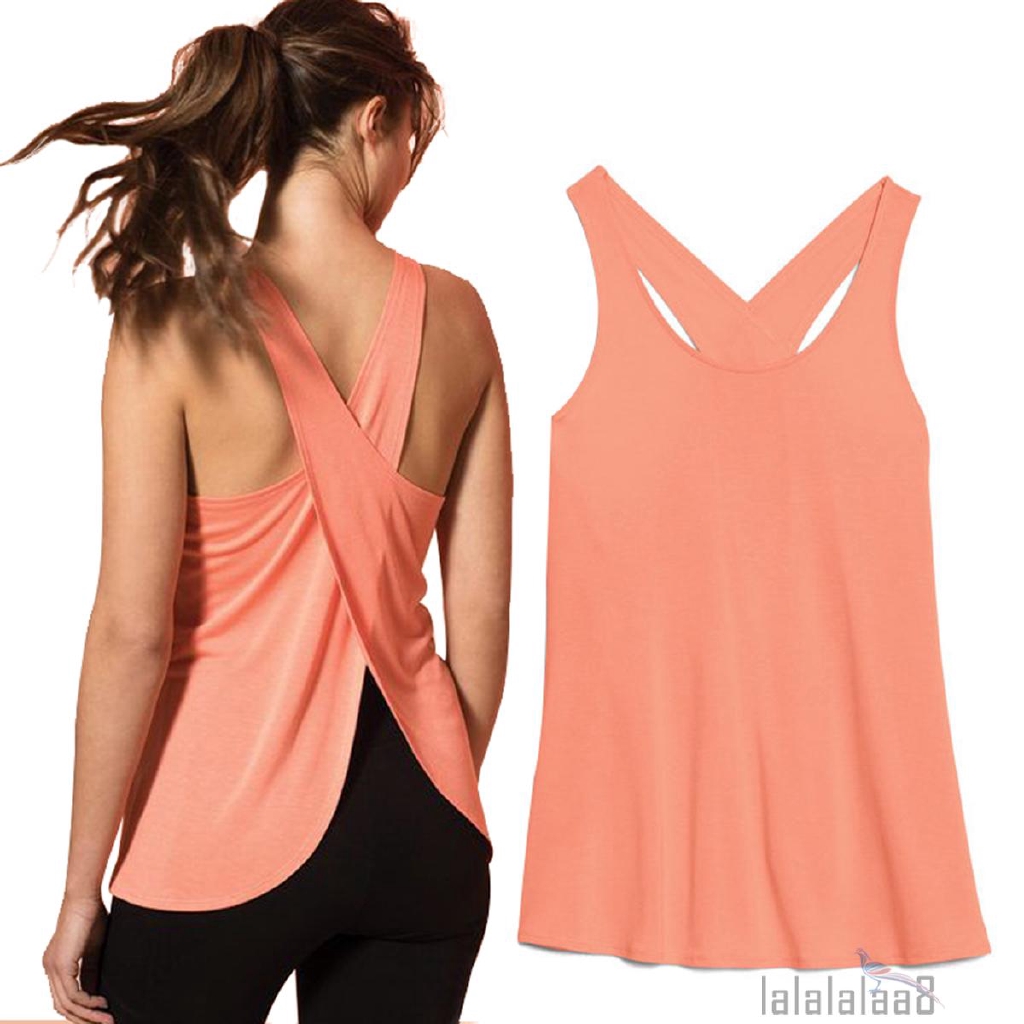 womens orange vest top