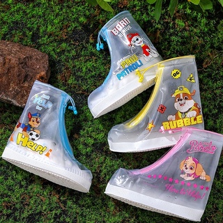 Waterproof Rain Reusable Shoes Cover Slip-resistant Zipper Overshoes  Children's  PVC Waterproof Shoes PAW Patrol Anti-slip Overshoes For Travel Outdoor Non - Slip Silicone Shoe Cover Thick Wear - Resistant Rain Boots Rainproof Shoe Cover