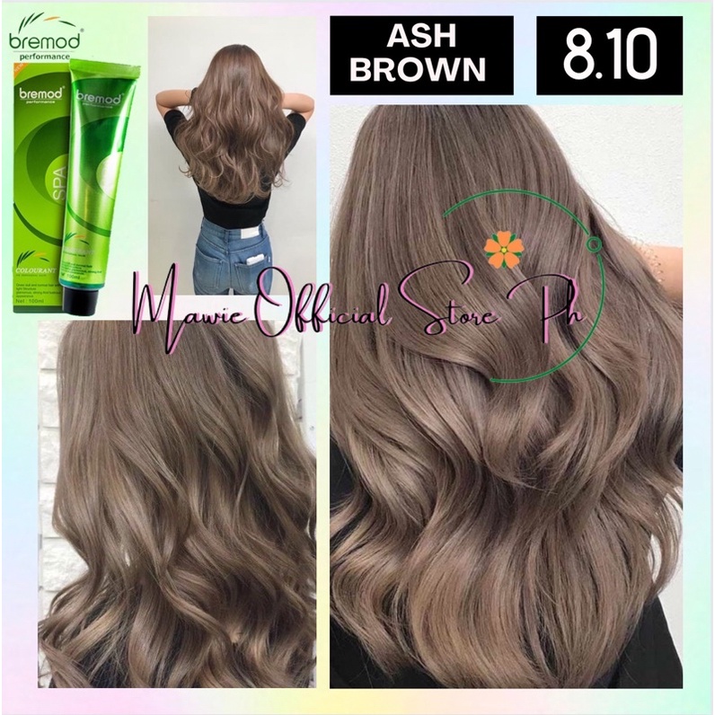 BREMOD 8.10 ASH BROWN HAIR COLOR - SET - WITH OXIDIZING/DEVELOPING CREAM |  Shopee Philippines