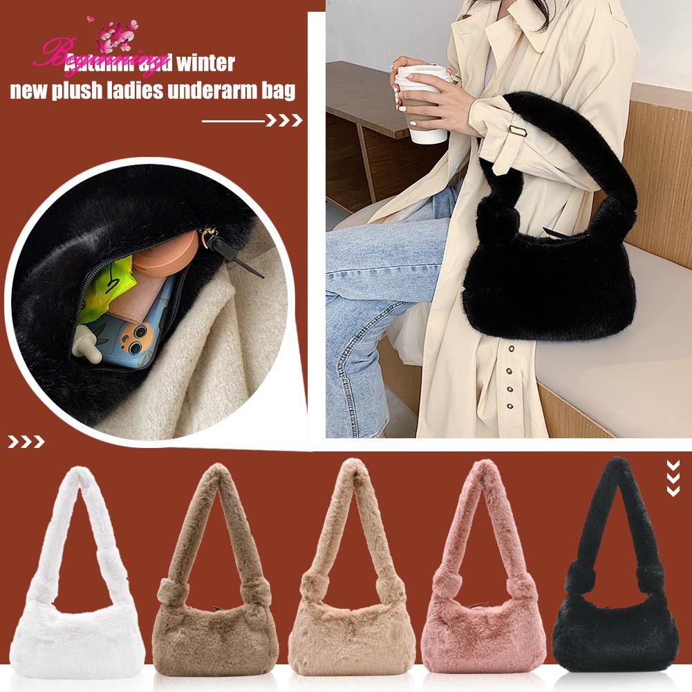 fluffy shoulder bag