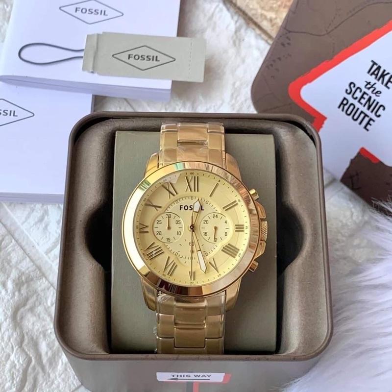 FOSSIL ALL GOLD MENS WATCH | Shopee Philippines