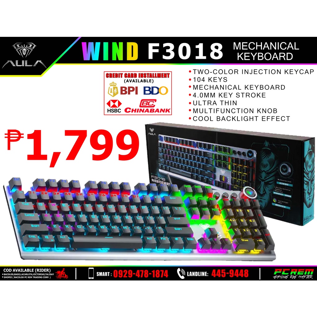 AULA WIND F3018 MECHANICAL KEYBOARD Shopee Philippines