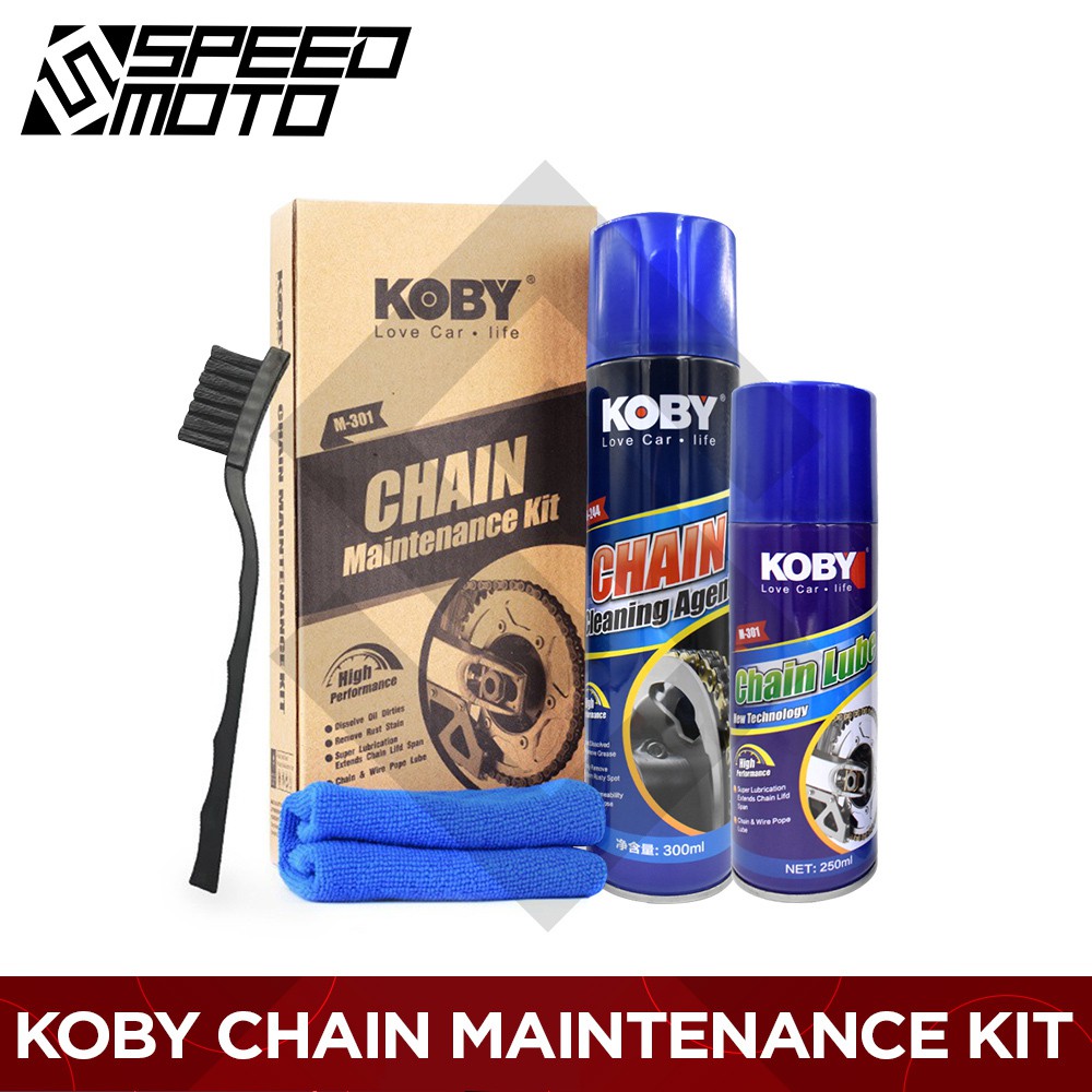 KOBY 2 in 1 CHAIN MAINTENANCE KIT FOR MOTORCYCLE | Shopee Philippines