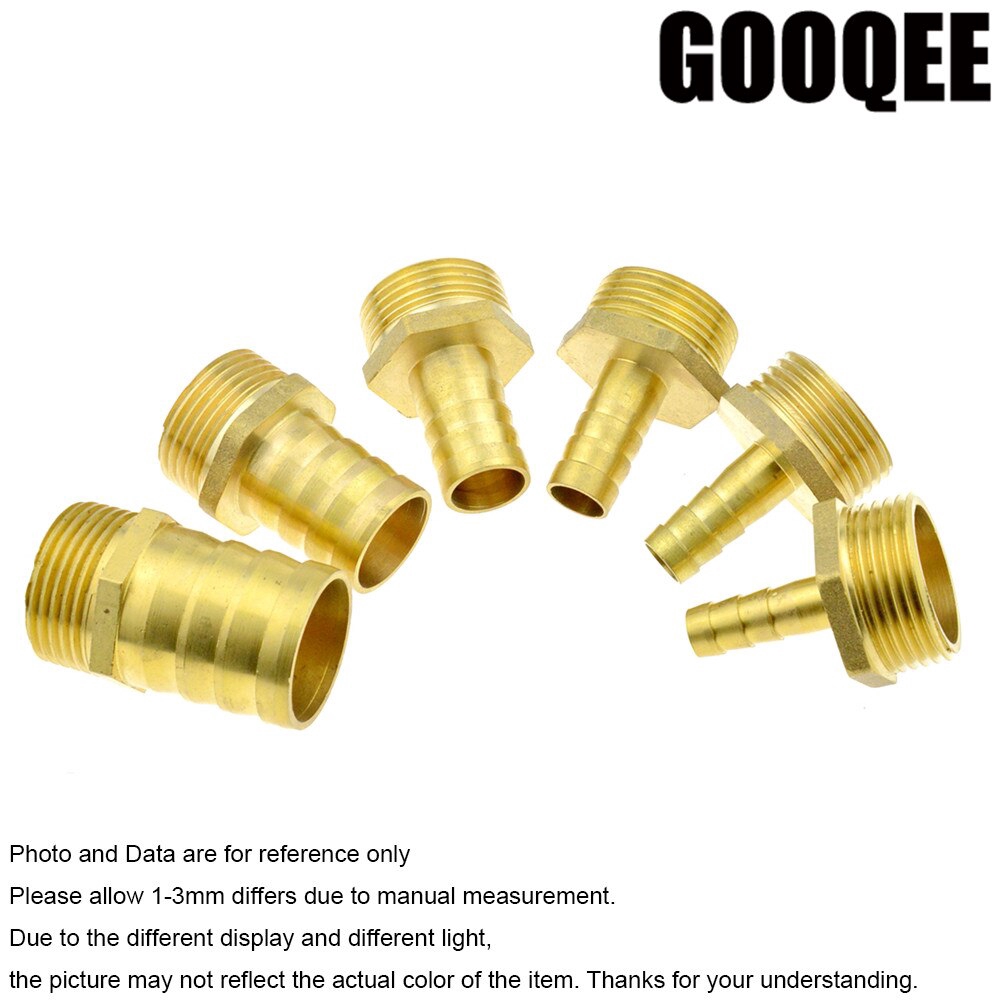 1pcs Brass Hose Pipe Fitting 10/12/14/16/19/32mm Barb Tail To 1 Inch